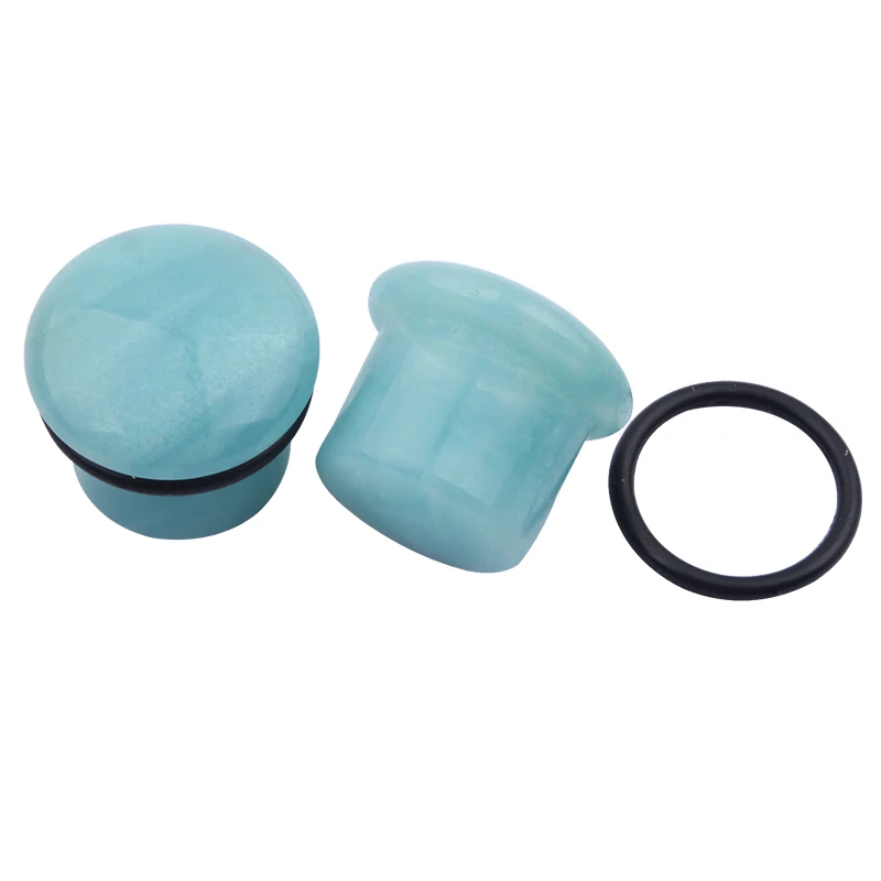 Натуральный Амазонит камень для пирсинга телесные растяжки ушей пробка и