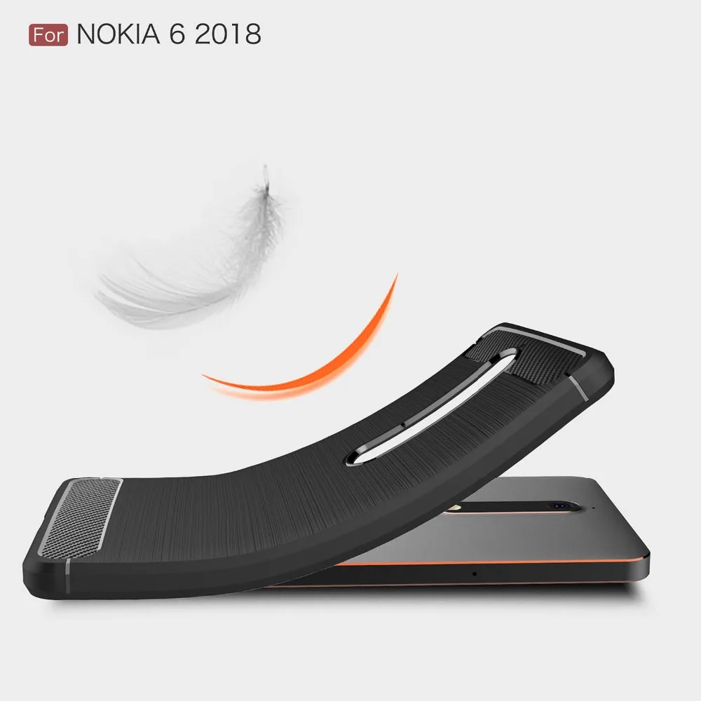 Бесплатный подарок закаленное фильм/для Nokia 6/Nokia 6 2018 мягкие Coque углеродного