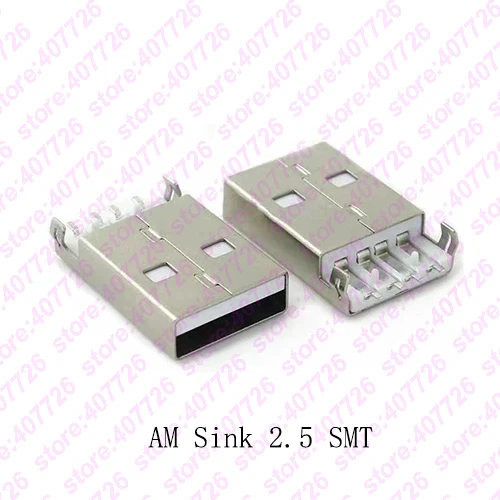 10 шт. USB 2 0 разъем типа A 4 контактный AM для раковины 5 SMT /Sink 1 DIP кабель пайки|usb 4pin|usb 2.0