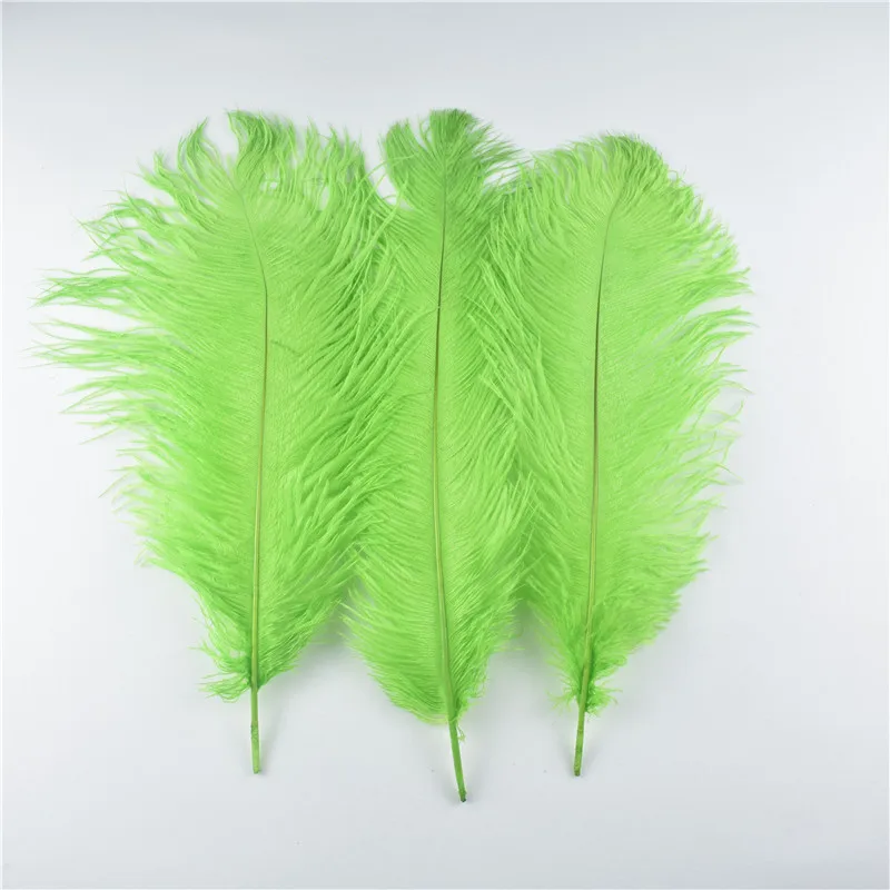 Apple Green 10 штук 40-45 см/16-18 дюймов натуральный Страус белое перо ремесла карнавальный костюм вечерние украшения для дома Свадебные перья - Цвет: Apple Green