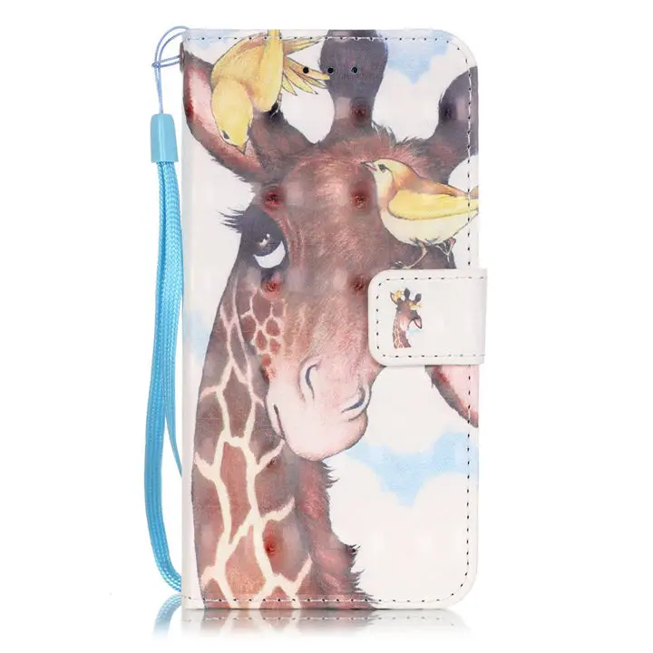 Bird Deer Чехлы-портмоне с откидной крышкой для apple iPhone 8, 7, 6, 6S Plus, 5, 5S, SE из искусственной кожи с силиконовым держателем, чехол с перьями, деревом, башней, E03Z - Цвет: Bird Deer