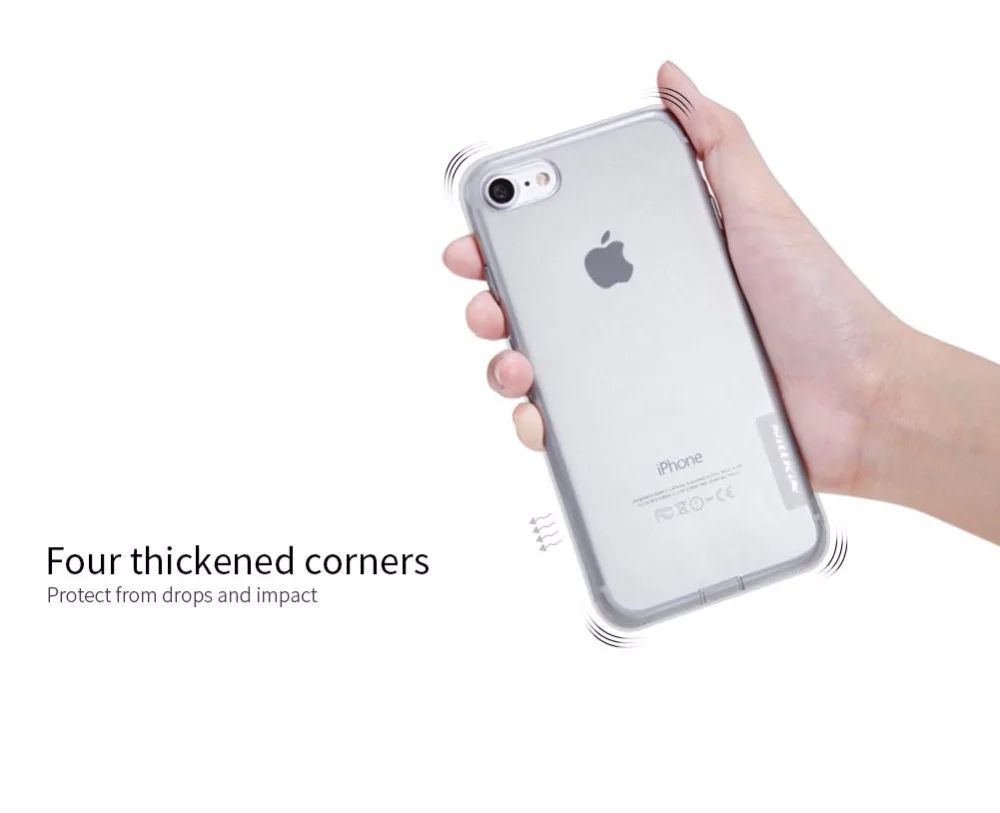 5.5'' Nillkin Nature Transparent Soft silicon TPU Protector cover for iphone 8 plus hoesje case clear luxury iPhone Plus |