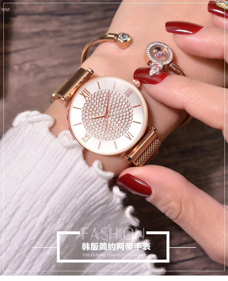 Luxus Frauen Uhren Damen Magnetische звездное небо Uhr Mode Diamant Weibliche кварц Armbanduhren relogio feminino zegarek damski