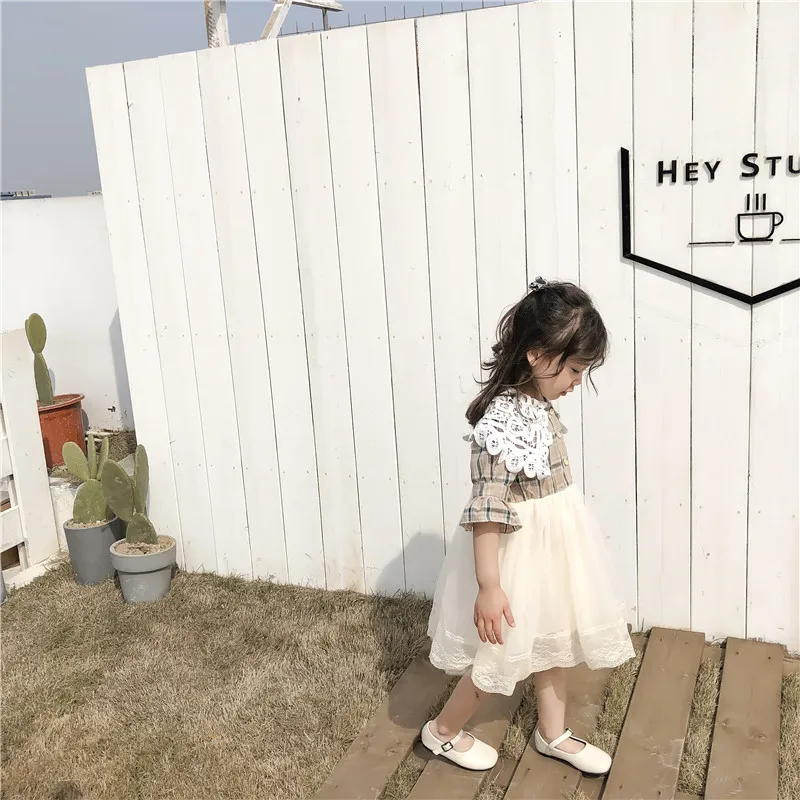 Новое поступление летнее милое клетчатое праздничное платье принцессы в