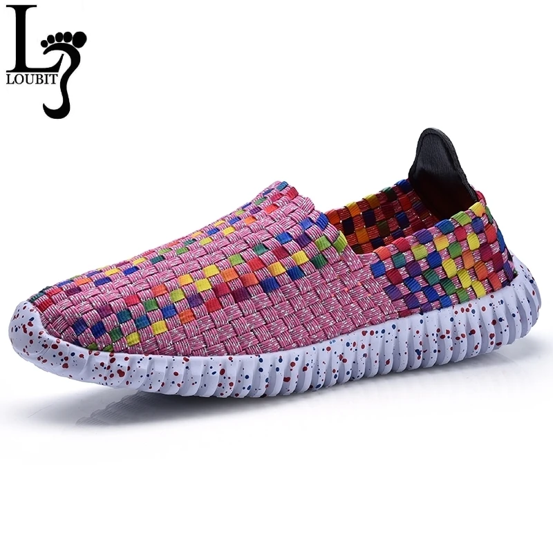 Женская обувь размера плюс 35 44 летние женские дышащие плетеные туфли s