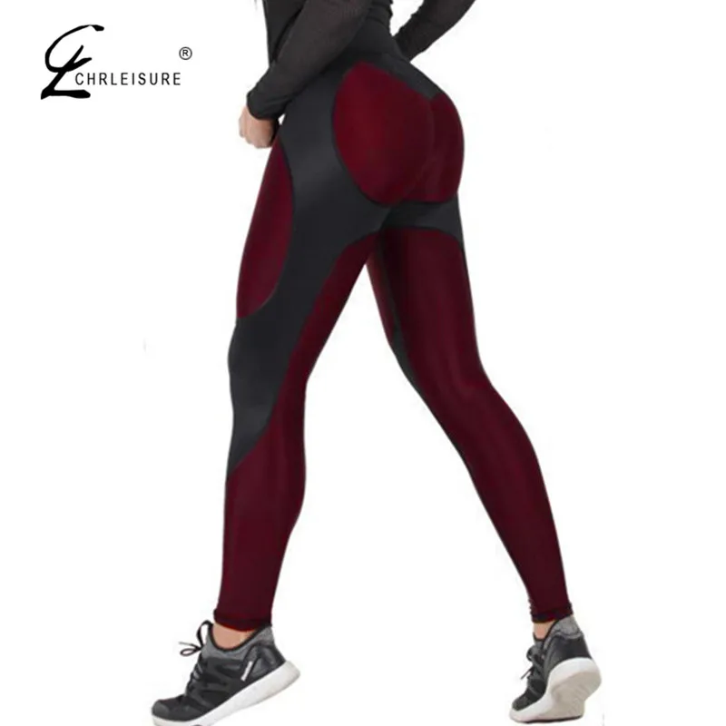 CHRLEISURE Для женщин леггинсы Фитнес Леггинсы пуш ап Высокая Талия Activewear тренировки