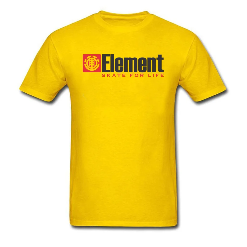Yellow Ele, Мужская футболка, Мужская футболка для скейтера, Ele, Мужская футболка для скейта на всю жизнь, Топы И Футболки с простым буквенным принтом, футболка на заказ, хлопковая белая одежда размера плюс - Цвет: Yellow