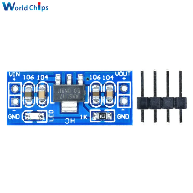 10 шт. Стандартный от 6 0 В-12 в до 5 В Φ модуль источника питания для Arduino Raspberry Pi PCB Board |