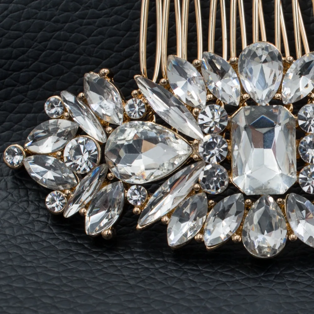 2017 Новый дизайн стразы кристаллы невесты свадебные гребни для волос боковая