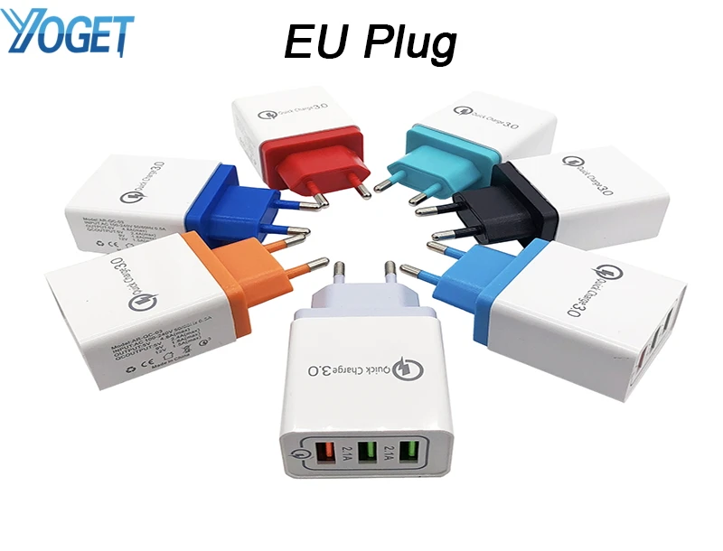 QC3.0 Быстрая зарядка быстрое зарядное устройство 3 0 USB ЕС США штекер для смартфона |