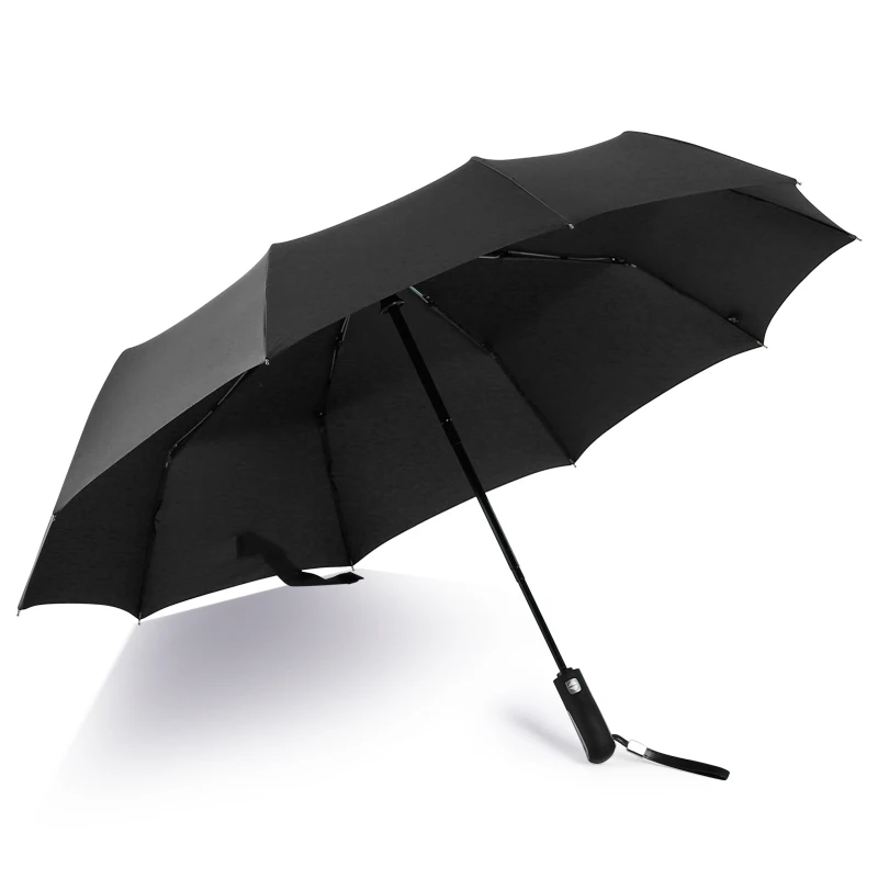 

Big Fully Automatic Umbrella Folding Men Auto Windproof Umbrellas Rain Men Black Coating Parasol 3 Folding Umbrella Big 3DYS17