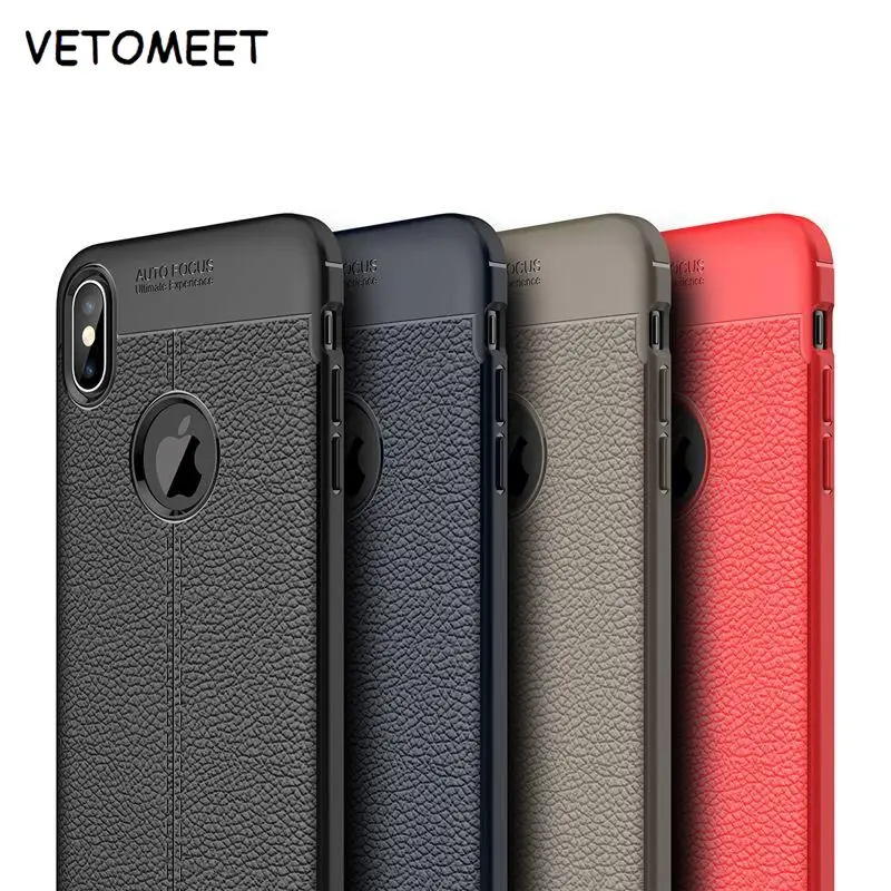 Роскошный кожаный чехол VETOMEET для iPhone XR XS MAX 8 7 6 Plus силиконовый чехол-накладка Huawei