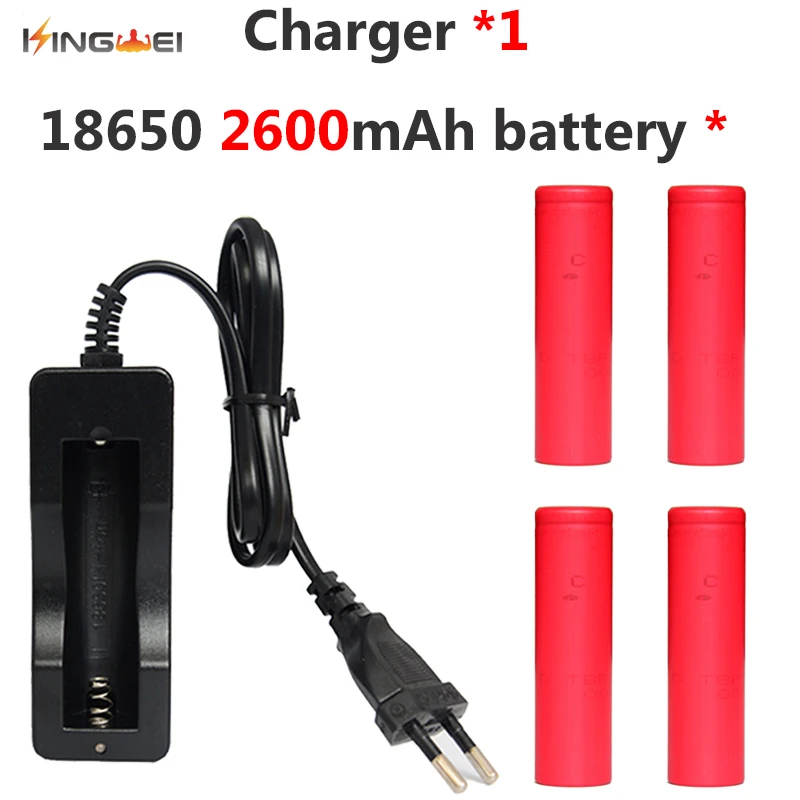 Литий ионный перезаряжаемый аккумулятор 4x2600 мАч для Sanyo 18650 + 1x18650 одиночное
