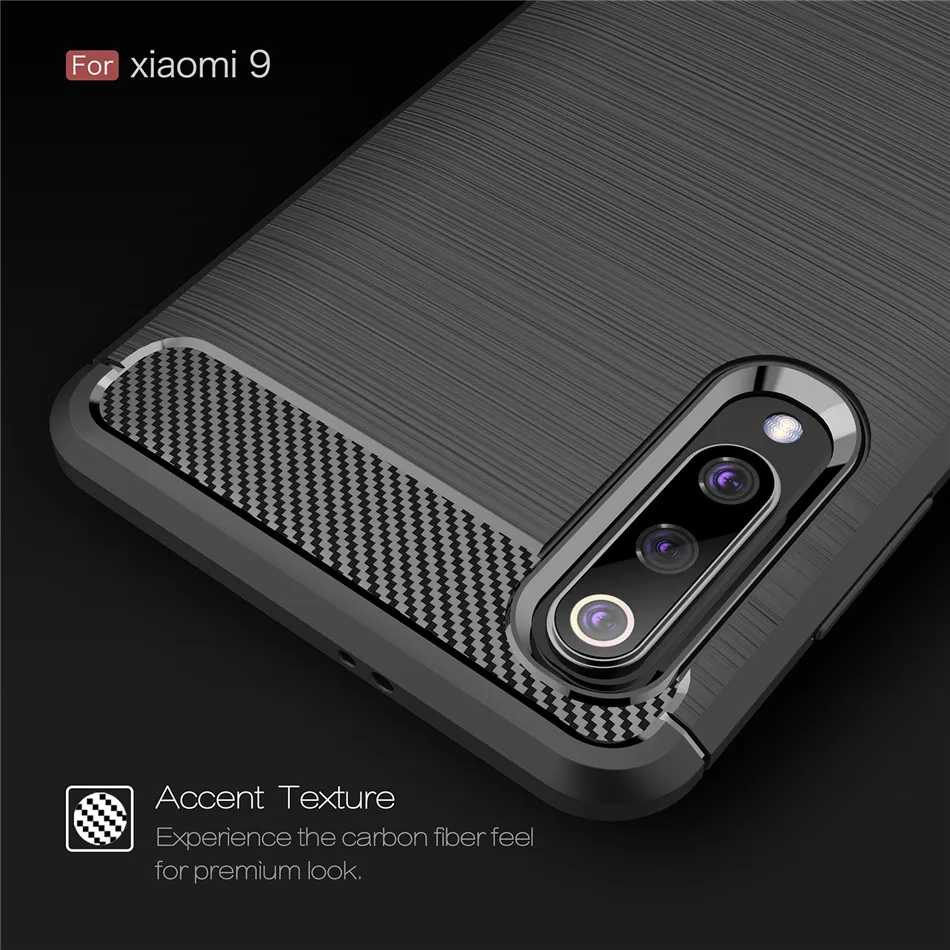 Силиконовый чехол для Xiaomi Mi 9 SE Pro силиконовый мягкий ударопрочный из углеродного