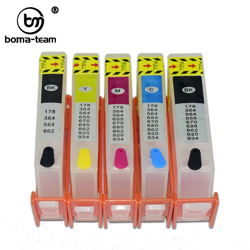 

5Color HP564XL 564 Refillable Ink Cartridge For HP Photosmart C309 C310 C410 c510 7510 7520 D7560 6520 6520 B8550 C5380 Printers