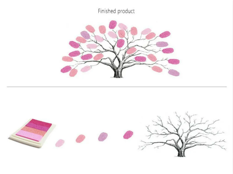 Fingerprintstree proboths творческий DIY гость Подпись знак-в книге холст картины для Одежда