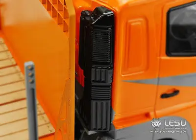 LESU 1/14 RC модель HN 6*4 Бортовой Грузовой автомобиль Прицеп тракторный грузовик