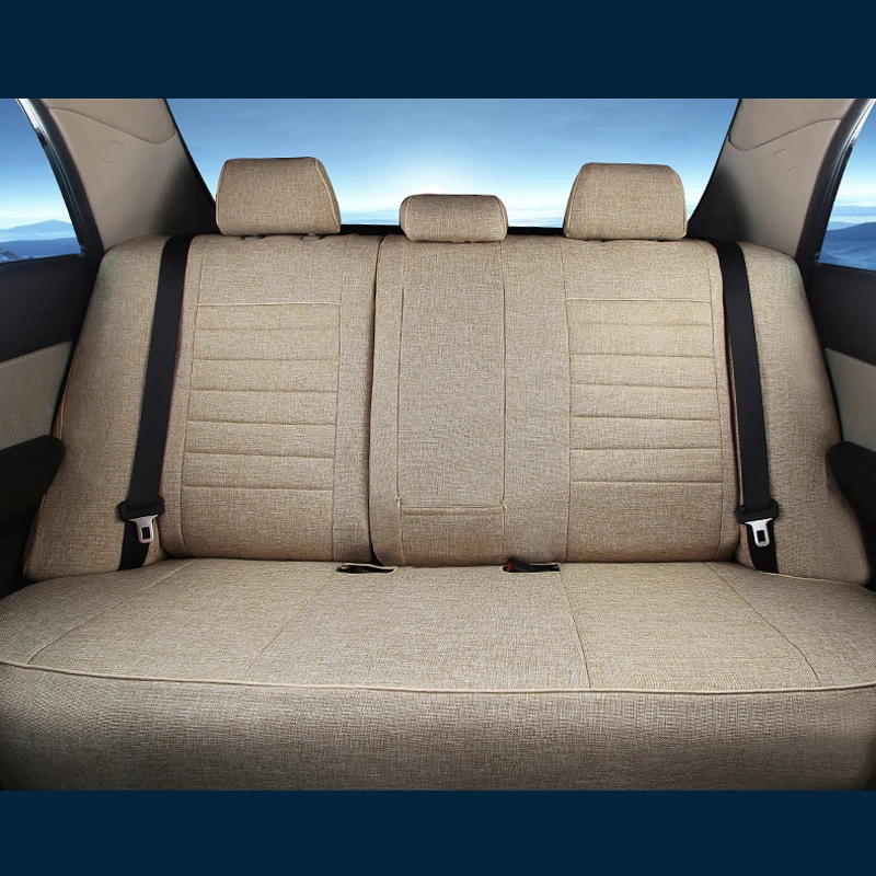 CARTAILOR Flax Car Seat for Volvo S60 Cover Seats Protector Custom Fit Accessories Full Set Grey Auto Covers | Автомобили и