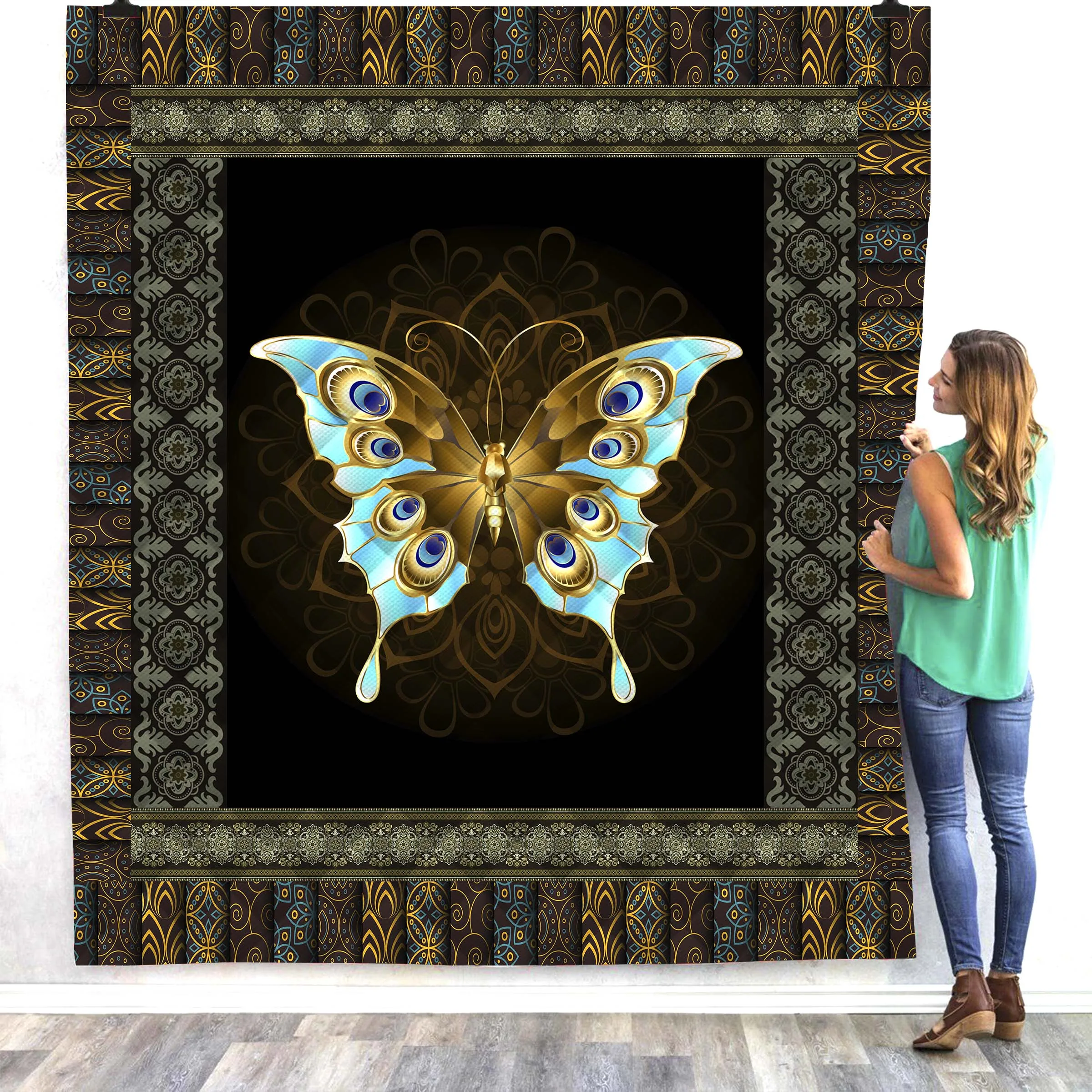 Мягкое всесезонное одеяло с принтом бабочек для детей и взрослых мягкое теплое