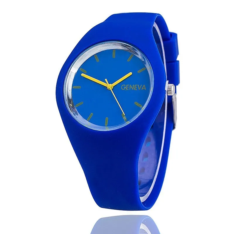 

Reloj Mujer Super soft Fashion Jelly Silicone Women Sport Wrist Watch Multiple Colour Geneva Lady Dress Casual quartz watch Hot