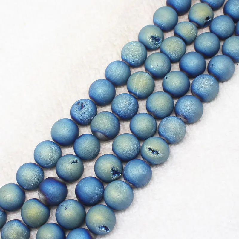 Оптовая продажа небесно голубые Агаты с покрытием круглые улыбкой 15 дюймов для