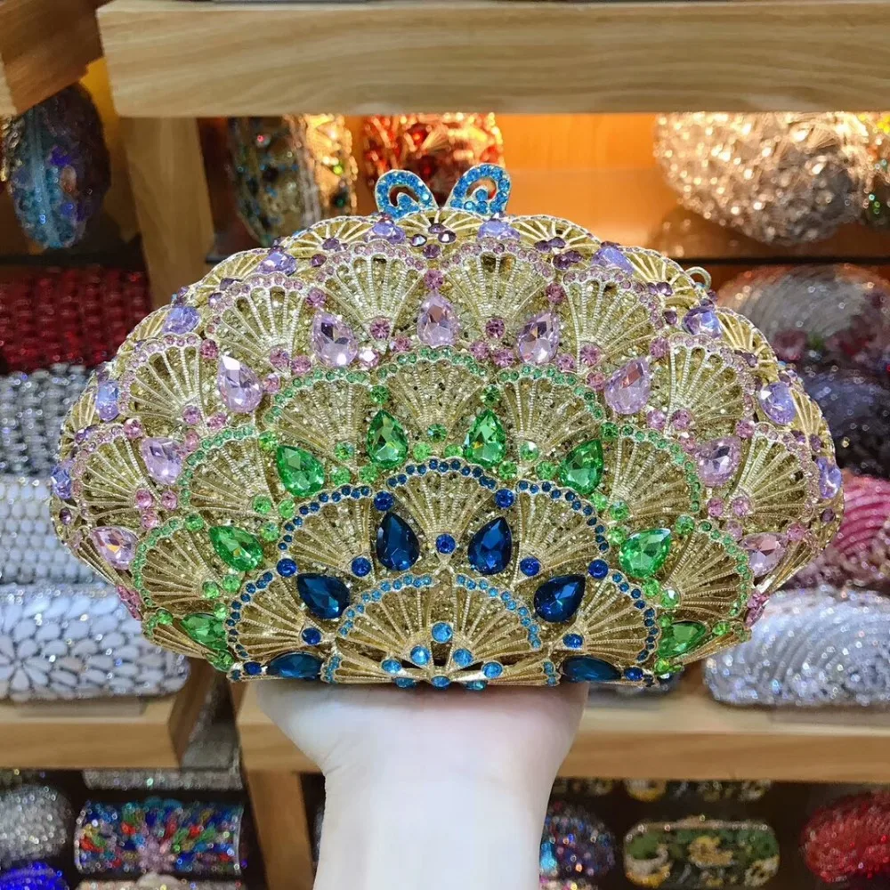 XIYUAN женские красные/Серебристые вечерние сумки с кристаллами и стразами клатч