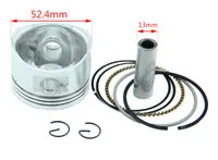 Поршень в сборе для 110cc Dirt Bikes Go Karts ATV52.4mm поршень 13 мм Pin набор подходит для всех китайских 125CC AIR COOL HH-120