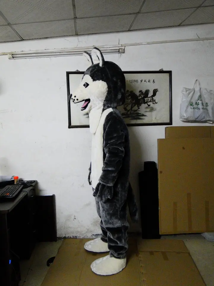 Лидер продаж 2014 костюм Хаски серого цвета для взрослых маскарадный Хэллоуина |