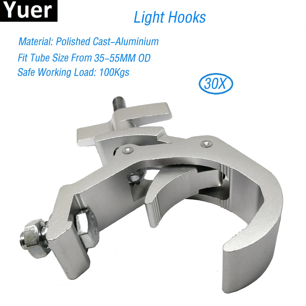 

30 шт./лот Профессиональный зажим крюк для сцены алюминиевый диско DJ Lingt крюк быстрая муфта хомут Алюминиевый зажим