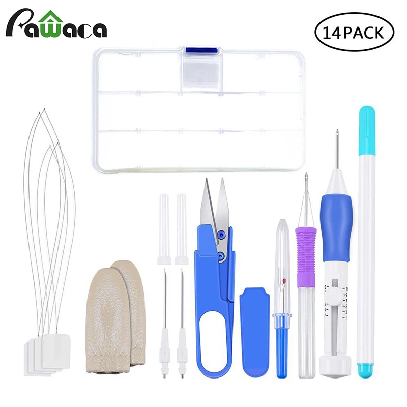 Набор ручек для вышивания 14 шт. набор иголок с чехлом инструменты шитья рукоделия