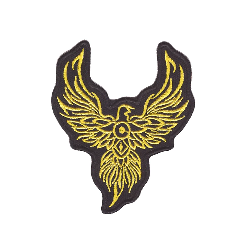 10 шт. термоклейкие нашивки значки Золотая аппликация Феникс Firebird для одежды