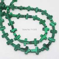 wholesale man made 12x15mm green malachite cruciform loose beads 1538cm for diy jewelry making can mixed wholesale