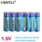 KENTLI 6 шт.упак. Высокая емкость Бесплатная доставка литий-ионные батареи 1,5 МВтч в литий-полимерная батарея перезаряжаемая AA батарея