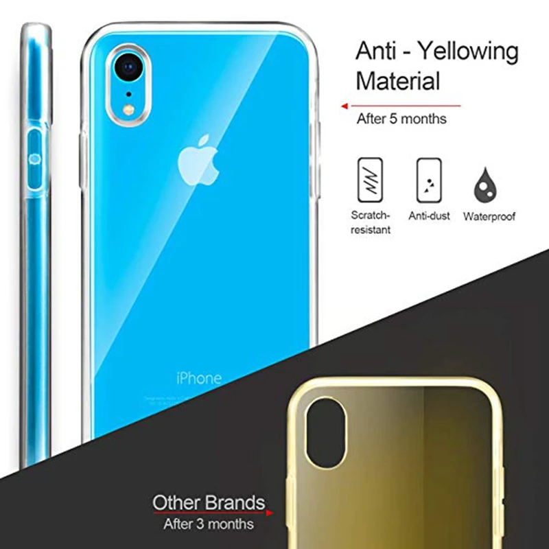 Чехол для iphone 7 8 X XS MAX XR 10 6 6s Plus se 5 5S из мягкого ТПУ с прозрачной защитой от падения |