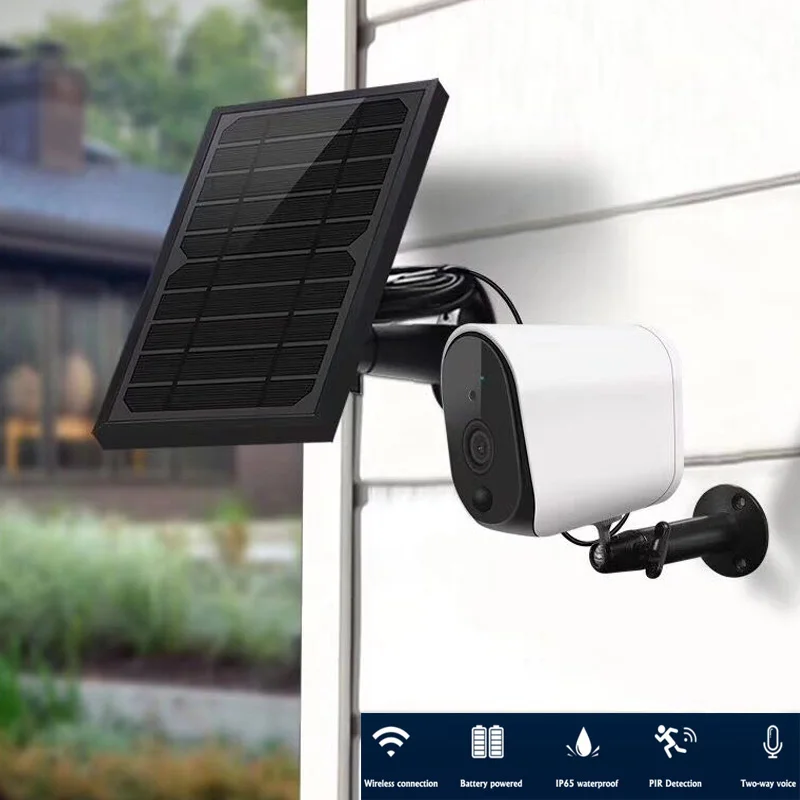 

HD 1080p Outdoor Solar Battery WiFi Camera IP65 Waterproof Certified Smart Wireless Security Camera With Audio Night Vision
