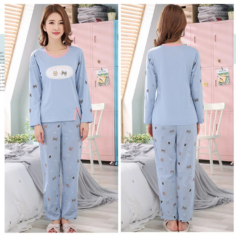 MISHI 2018 пижамный комплект осенние женские милые пижамы с длинными рукавами зимние
