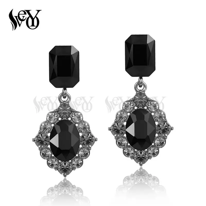 VEYO Classic Luxury Statement Earrings for Women Vintage Crystal Rhinestone Drop Earring Top Quality Wholesale | Украшения и