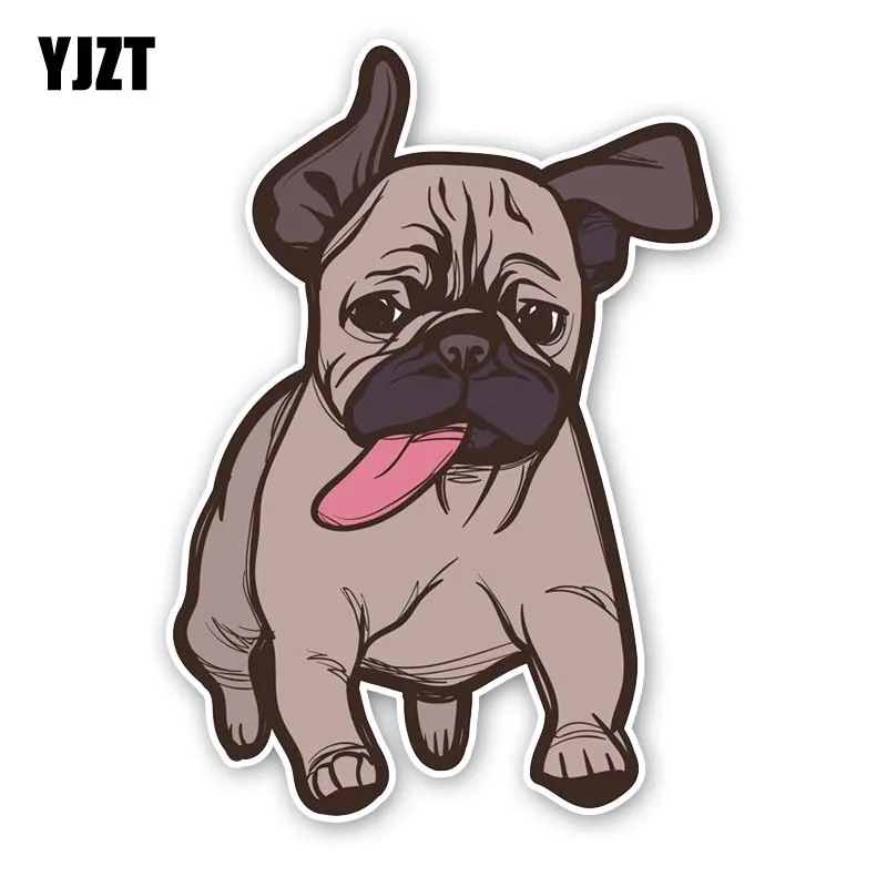 

YJZT 9.6CM*13.6CM A Lovely Puppy Decal PVC Car Sticker 12-300400