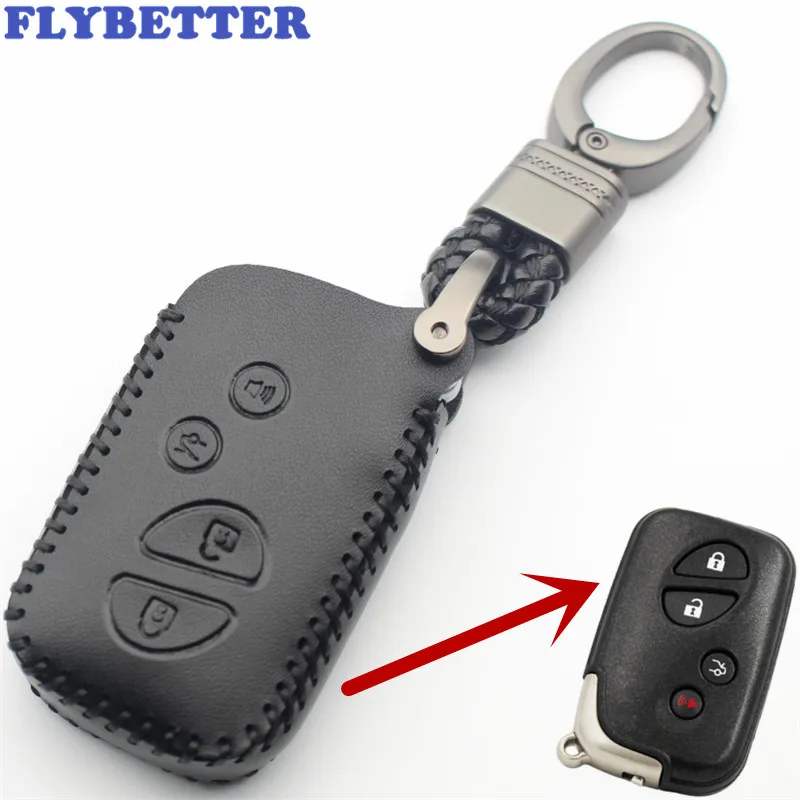 FLYBETTER брелок из натуральной кожи 4 кнопки умный чехол для Lexus LX470/GS450h/IS350/LS460/ES350