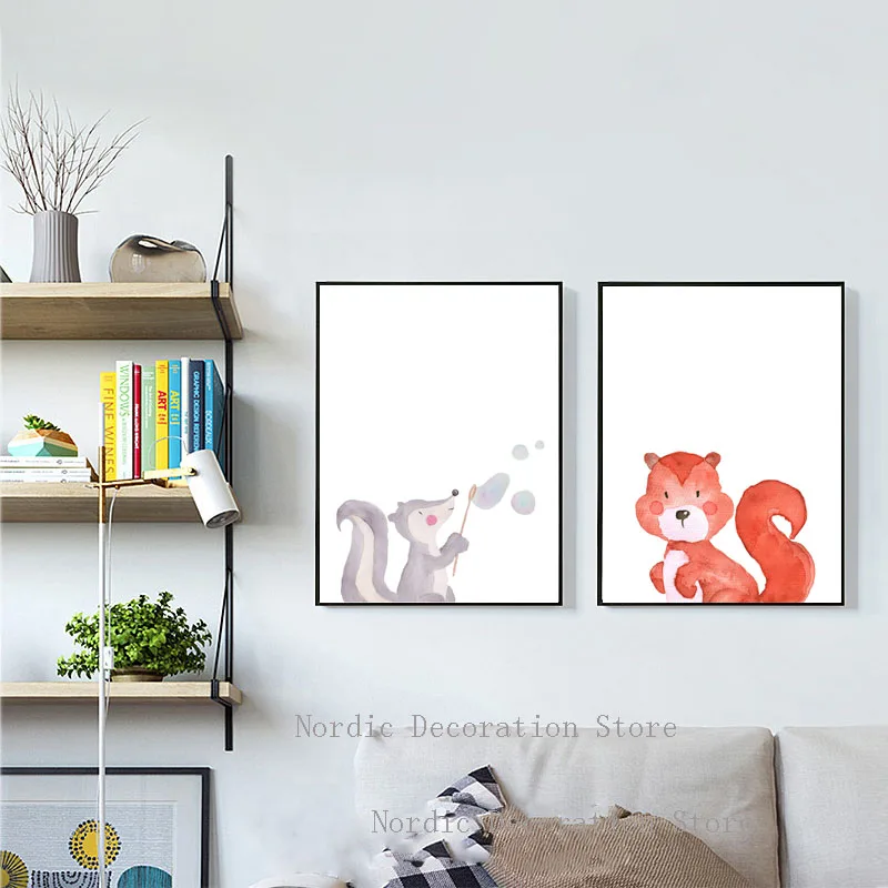 Nordic Стиль Дети украшения C Книги по искусству Ун Kinderkamer плакат детская комната