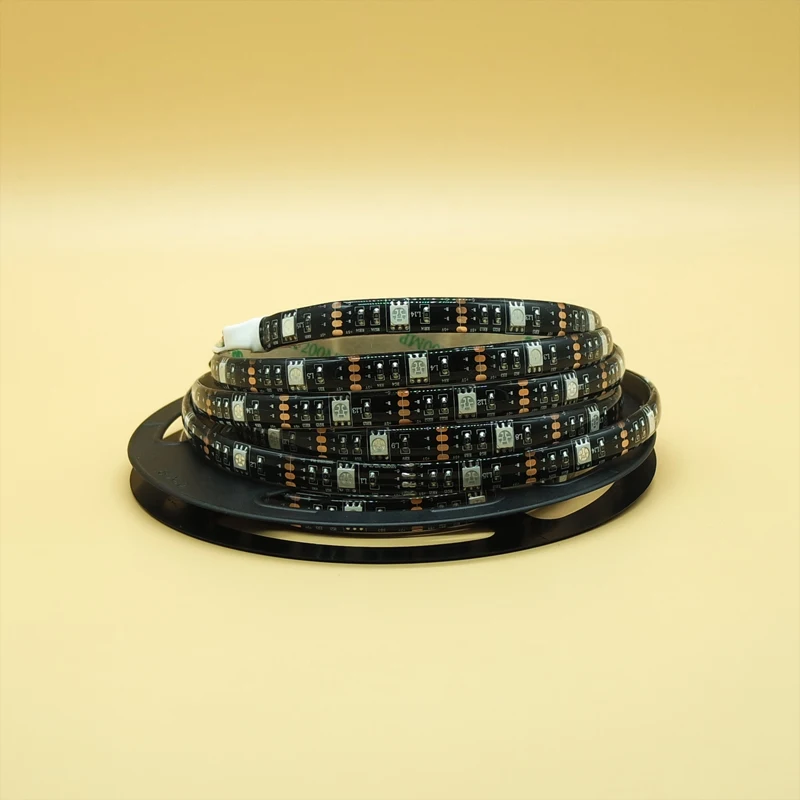 DC 12V светодиодная лента SMD 5050 черная печатная плата 60led/M Светодиодное освещение