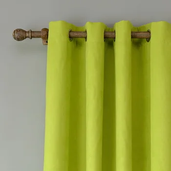 GREEN Junwell, искусственная замша, ткань, панель, занавески s для гостиной, полузатемненные занавески для спальни, занавески, Пробивка, верхний процесс - Цвет: GREEN
