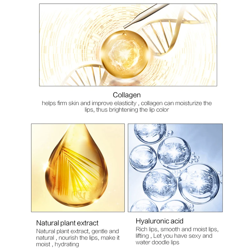BIOAQUA кристальная коллагеновая маска для губ накладки увлажнение гиалуроновая