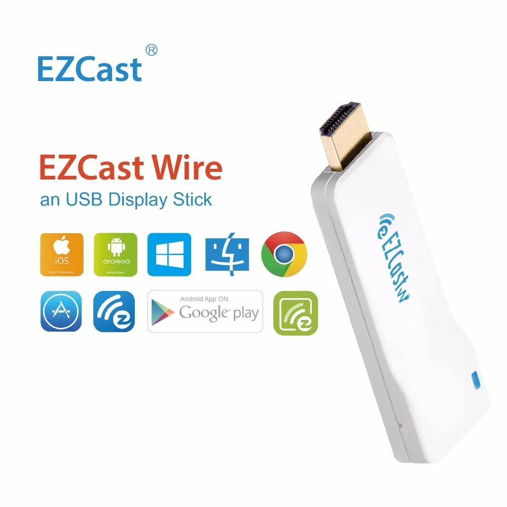 Бренд владелец EZCast провода ОТА ТВ Dongle 1080 P беспроводной дисплей потоковое