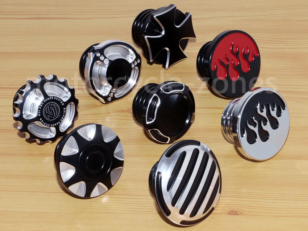 Black Chrome Fuel Gas Cap Reservoir Cover For Harley Road king Tank Sportster Heritage Softail Dyna Model 1982 - Up | Автомобили и