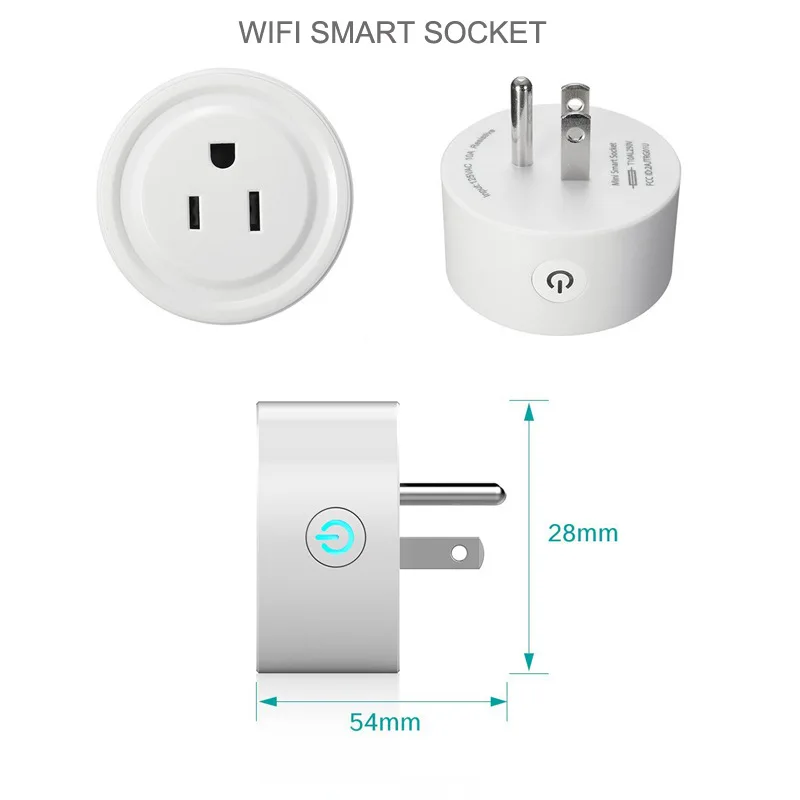 2018 AC 110V 220V 100-240V WiFi мини US розетка приложение дистанционное управление