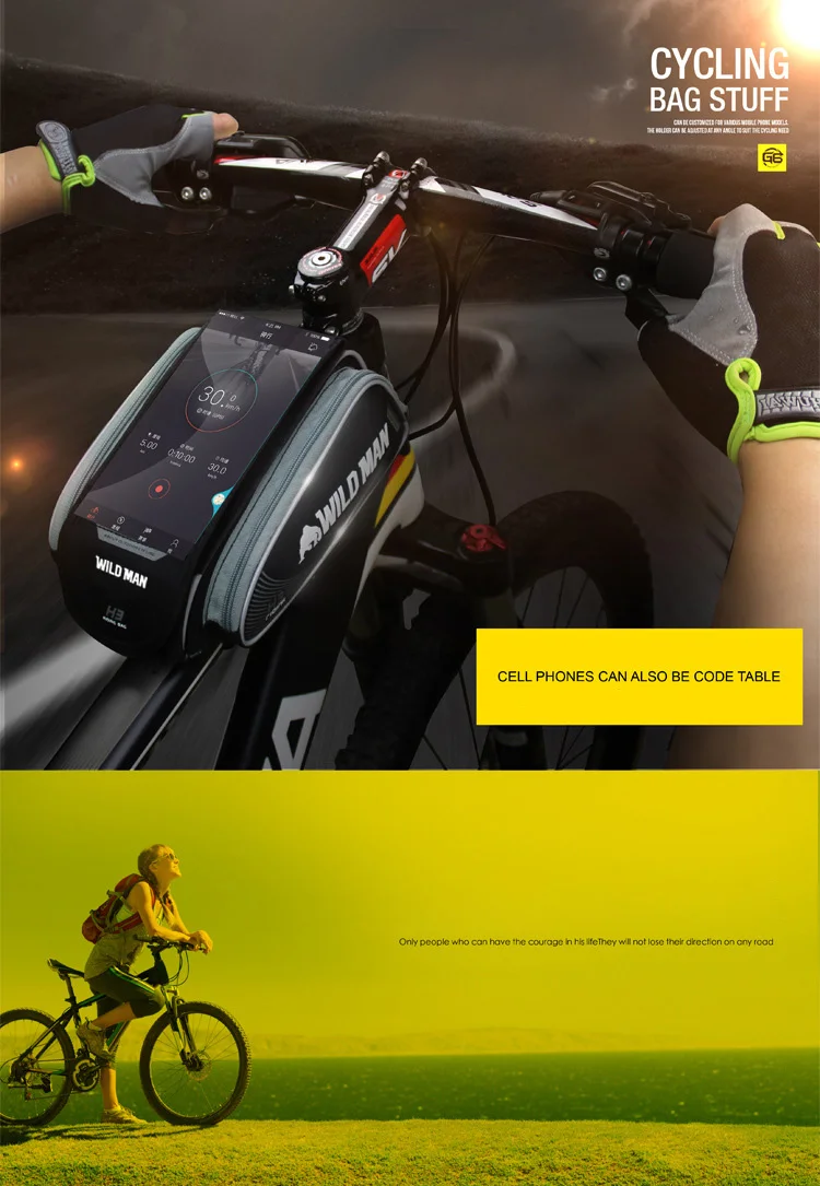 Велосипедные Сумки Сенсорный экран MTB для велосипедов, мотоциклов рамки отражающая сумка Велоспорт Топ Водонепроницаемая труба сумка чехол для телефона, Аксессуары для велосипеда