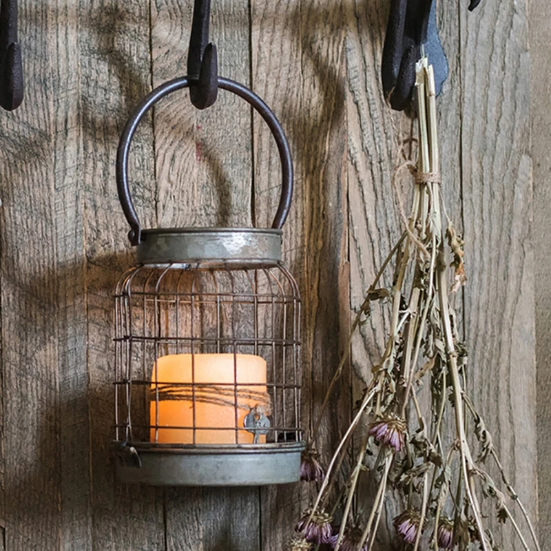 

Metal Lantern Candle Holder Candle Container Fener Mumluk Glass Vintage Lantern Iron Decoration Candlestick Lighthouse WZF240