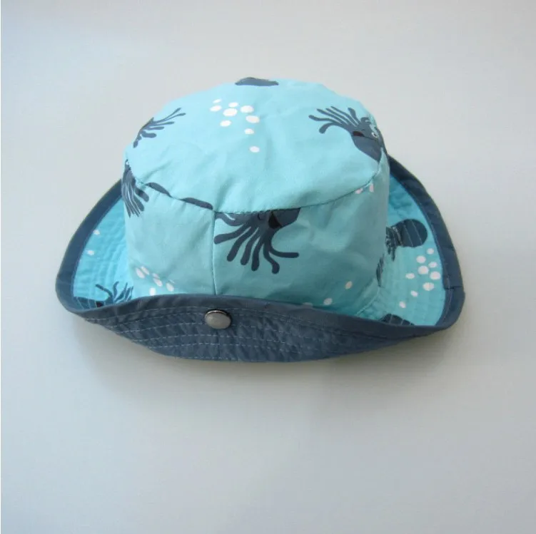 Для маленьких мальчиков Панама Осьминог печати детские шапки для Обувь девочек