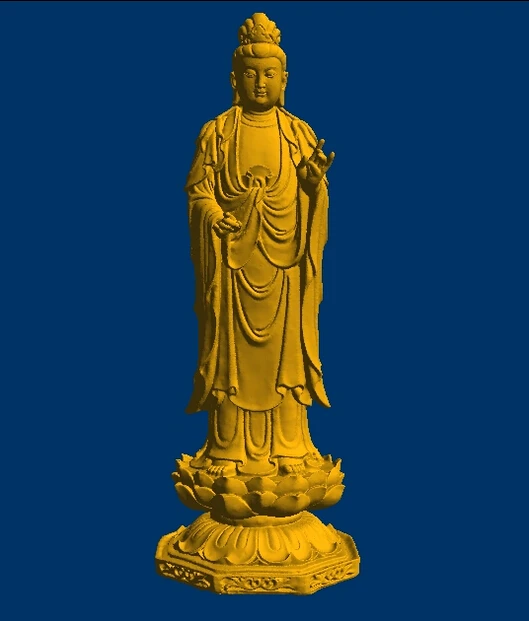 

3D model relief STL models file format standing Avalokitesvara 1